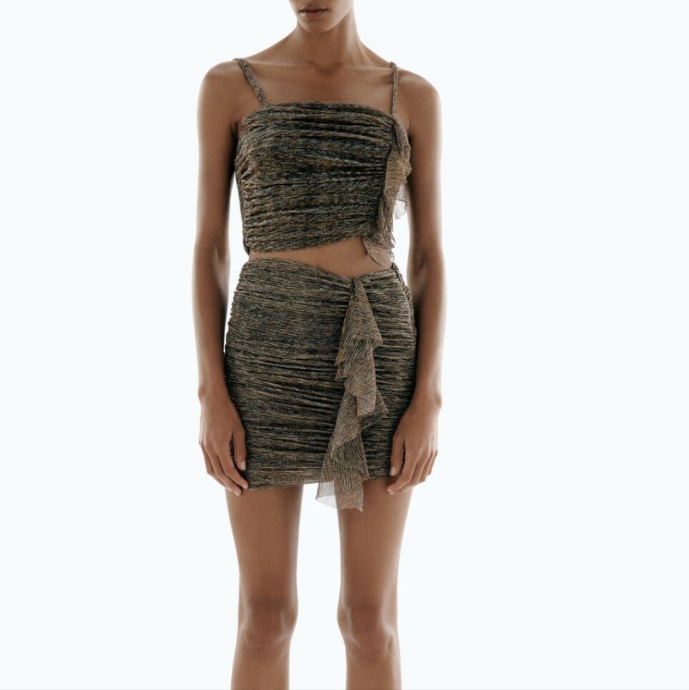 Zara Festival gold tone matching set new